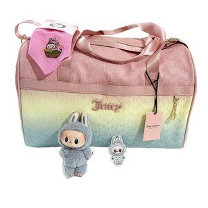 Juicy Couture Heartless Weekender + Authentic Labubu + Embroidered Bandana